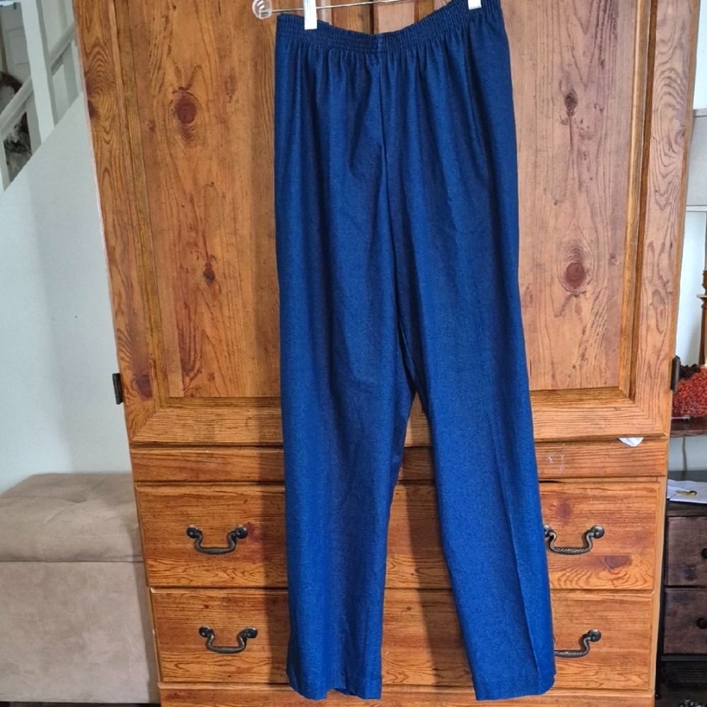 Alfred Dunner Woman Blue Slacks Pants 22W Stretch